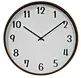 plastic wall clock with wood finish